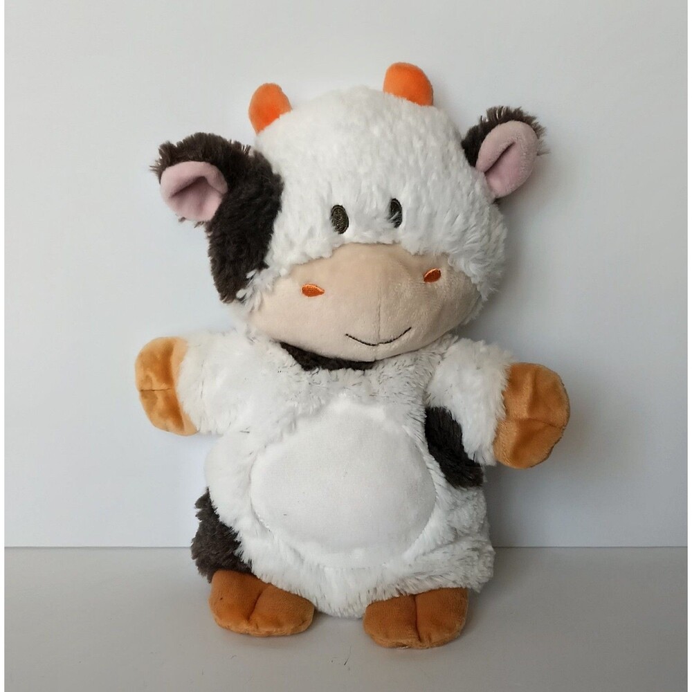 Demdaco Cow Hand Puppet 2018 Plush Soft 11" Nat + Jules Toddler Baby